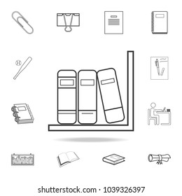 bookshelf icon. Detailed set of education outline icons. Premium quality graphic design. One of the collection icons for websites, web design, mobile app on white background