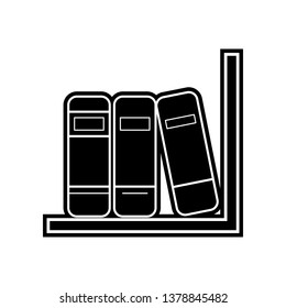 bookshelf icon. Element of Education for mobile concept and web apps icon. Glyph, flat icon for website design and development, app development