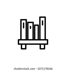 bookshelf icon. Element of minimalistic icons for mobile concept and web apps. Thin line icon for website design and development, app development