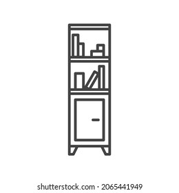 bookshelf icon. Element of minimalistic icons for mobile concept and web apps. Thin line icon for website design and development, app development