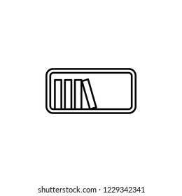 bookshelf icon. Element of outline furniture icon. Thin line icon for website design and development, app development. Premium icon