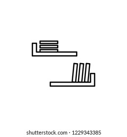 bookshelf icon. Element of outline furniture icon. Thin line icon for website design and development, app development. Premium icon