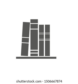 bookshelf icon. flat illustration of bookshelf - vector icon. bookshelf sign symbol