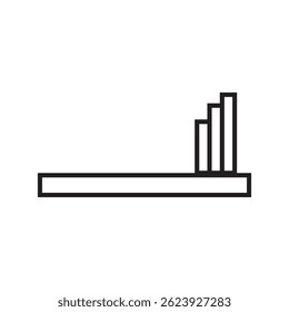 ícone de estante de livros ilustração elemento design