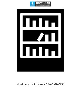 bookshelf icon or logo isolated sign symbol vector illustration - high quality black style vector icons
