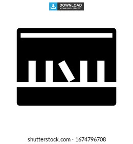 bookshelf icon or logo isolated sign symbol vector illustration - high quality black style vector icons
