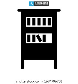 bookshelf icon or logo isolated sign symbol vector illustration - high quality black style vector icons
