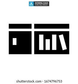 bookshelf icon or logo isolated sign symbol vector illustration - high quality black style vector icons
