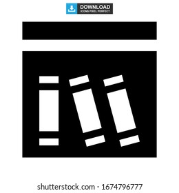 bookshelf icon or logo isolated sign symbol vector illustration - high quality black style vector icons
