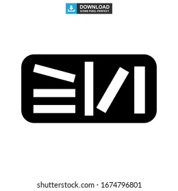 bookshelf icon or logo isolated sign symbol vector illustration - high quality black style vector icons
