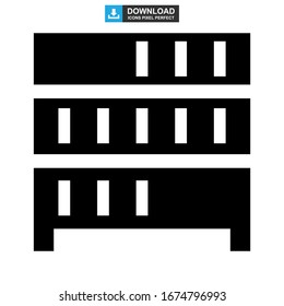 bookshelf icon or logo isolated sign symbol vector illustration - high quality black style vector icons
