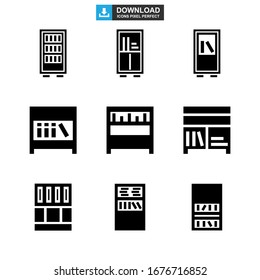 bookshelf icon or logo isolated sign symbol vector illustration - Collection of high quality black style vector icons

