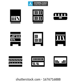 bookshelf icon or logo isolated sign symbol vector illustration - Collection of high quality black style vector icons
