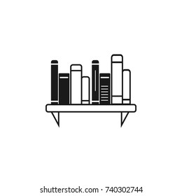 Bookshelf Icon On White Background