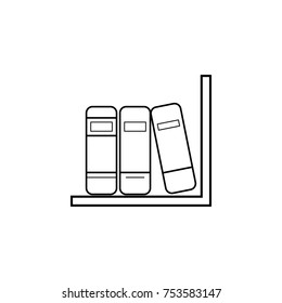 bookshelf icon on white background