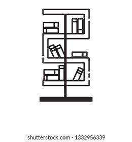 bookshelf icon outline