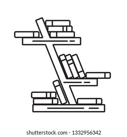 bookshelf icon outline