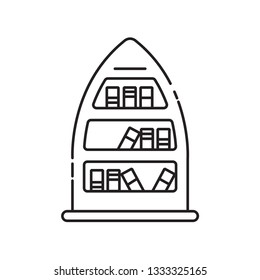 bookshelf icon outline