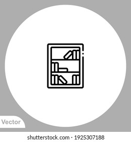 Bookshelf icon sign vector,Symbol, logo illustration for web and mobile