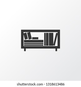 Bookshelf icon symbol. Premium quality isolated bookcase element in trendy style.