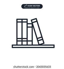 bookshelf icon symbol template for graphic and web design collection logo vector illustration