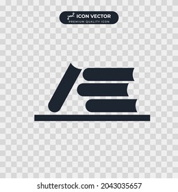 bookshelf icon symbol template for graphic and web design collection logo vector illustration