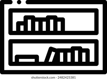 bookshelf icon. Thin Linear Style Design Isolated On White Background
