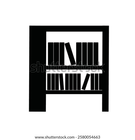 The bookshelf icon is used as a symbol of learning activities and can be used as a symbol in educational applications