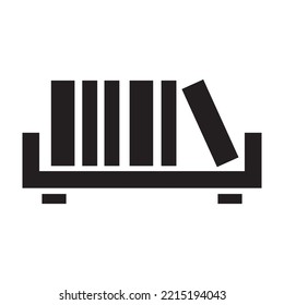 icono de la estantería plantilla de diseño vectorial en color negro signo aislado en fondo blanco