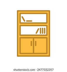bookshelf icon vector design template elegant style