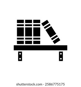 bookshelf icon vector design template simple and clean