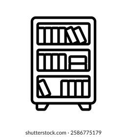 bookshelf icon vector design template simple and clean