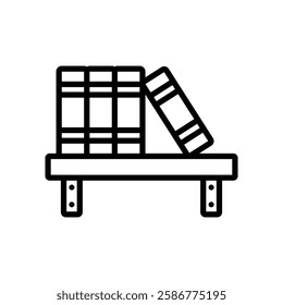 bookshelf icon vector design template simple and clean