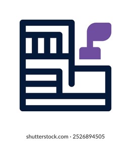 bookshelf icon. vector dual tone icon for your website, mobile, presentation, and logo design.