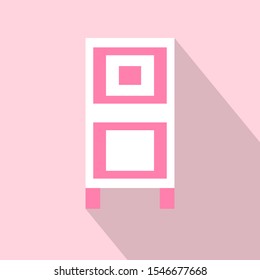 Bookshelf icon vector in flat style, can be used for web design. Cabinet icon.