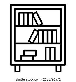 Bookshelf icon vector image. Can also be used for web apps, mobile apps and print media.