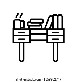 Bookshelf icon vector isolated on white background, Bookshelf transparent sign