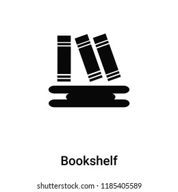 Bookshelf icon vector isolated on white background, logo concept of Bookshelf sign on transparent background, filled black symbol