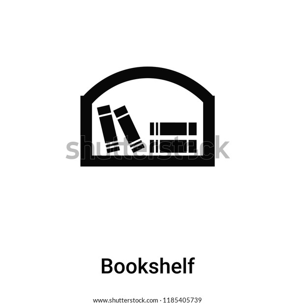 Bookshelf Icon Vector Isolated On White Stock Vektorgrafik