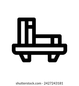 bookshelf icon. vector line icon for your website, mobile, presentation, and logo design.