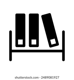 Bookshelf Icon Vector Symbol Design Illustration