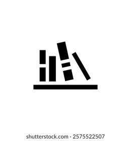 bookshelf icon vector template design