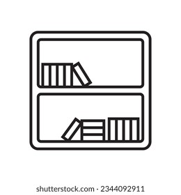bookshelf icon vector template illustration logo design