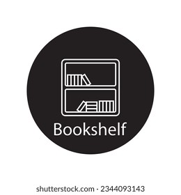 bookshelf icon vector template illustration logo design