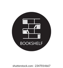 bookshelf icon vector template illustration logo design