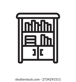 bookshelf icons. Simple vector icons With Background. Flat style design
