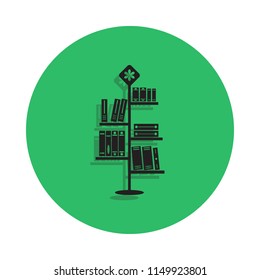bookshelf illustration. Element of library icon for mobile concept and web apps. Detailed bookshelf icon can be used for web and mobile