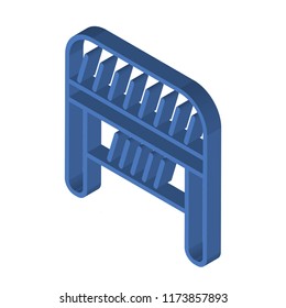 Bookshelf isometric left top view 3D icon