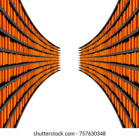 Bookshelf in library