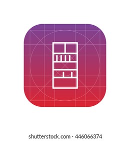 bookshelf line icon